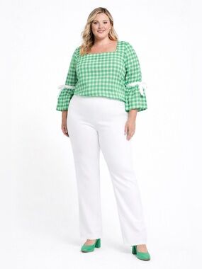 EUC Denim 24/7 SZ 28W (TALL) white pull-on pant w/elasticized waistband